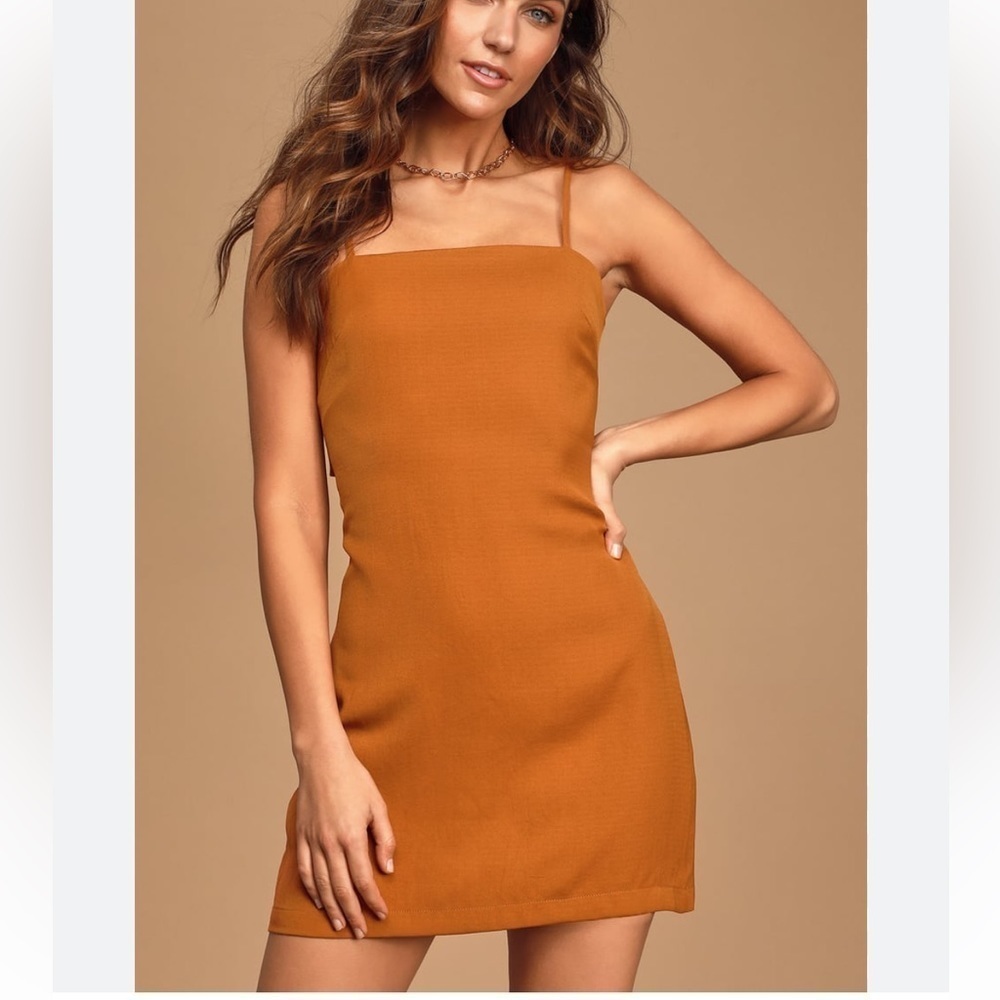 Lulus rust mini dress size small